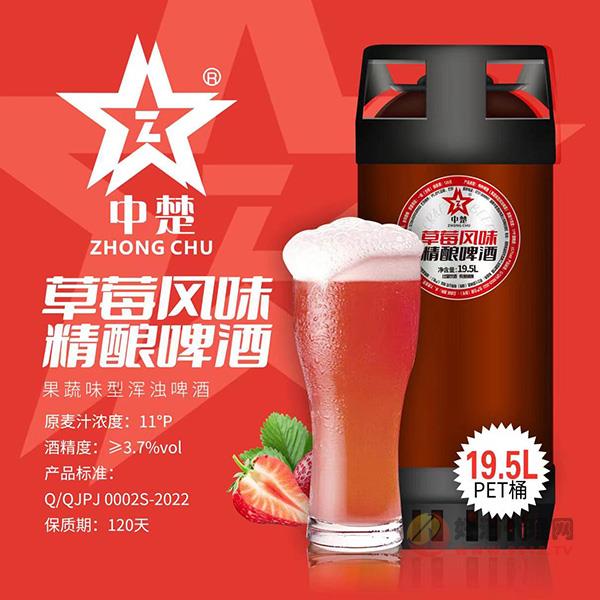 中楚草莓风味精酿啤酒19.5L