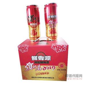 鲜卑源恭贺新春啤酒650mlx6罐
