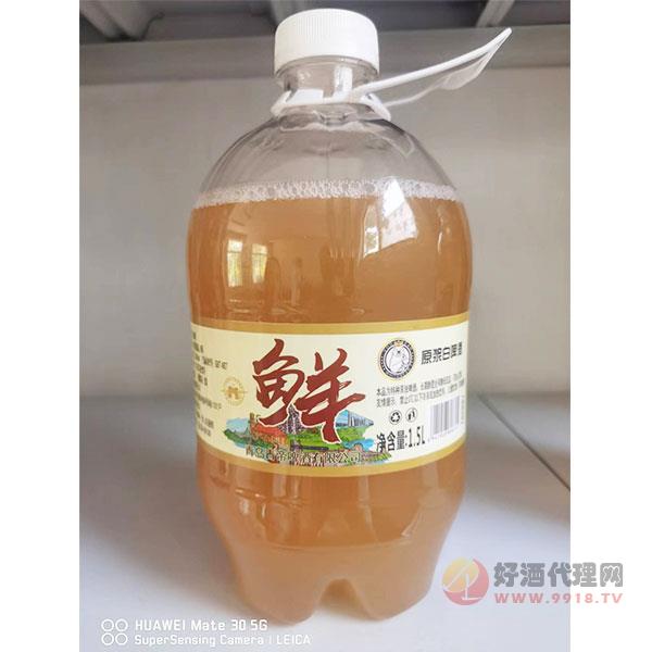 嘉士熊鲜原浆白啤酒1.5L