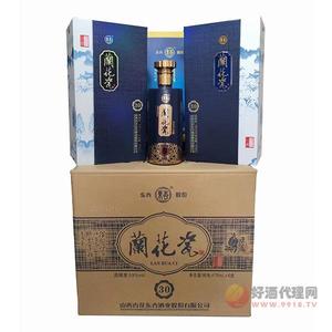 东杏兰花瓷酒30清香型53度475mlx6瓶