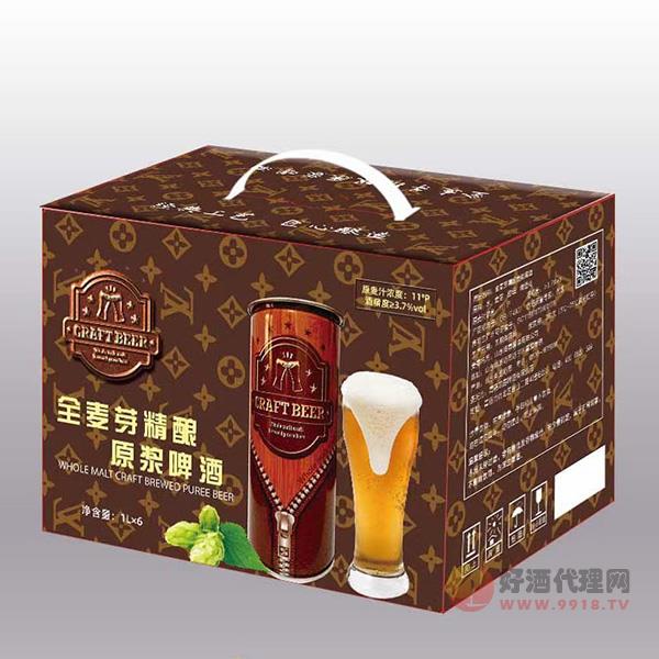 凯盾全麦芽精酿原浆啤酒1Lx6罐