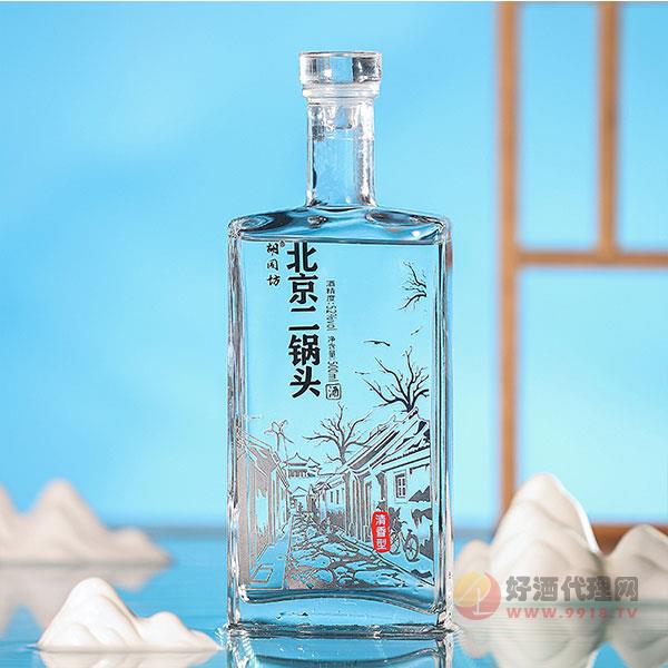 胡同坊北京二锅方瓶蓝礼盒52度500ml