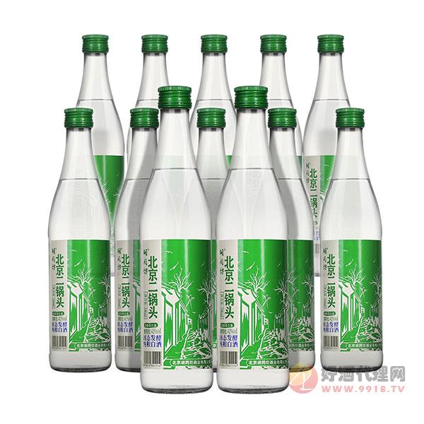胡同坊北京二锅头绿标42度500mlx12瓶