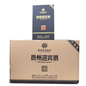 贵州迎宾酒贵州封坛蓝白酒500mlx瓶