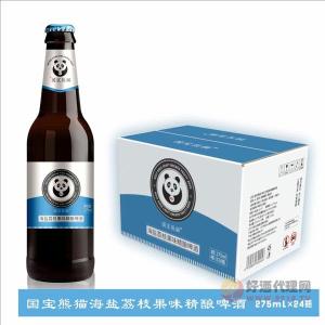 国宝熊猫海盐荔枝果味精酿啤酒275mlx24瓶
