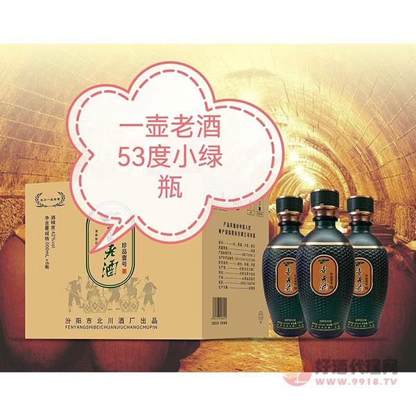 一壶老酒53度礼盒小绿瓶500mlx6瓶