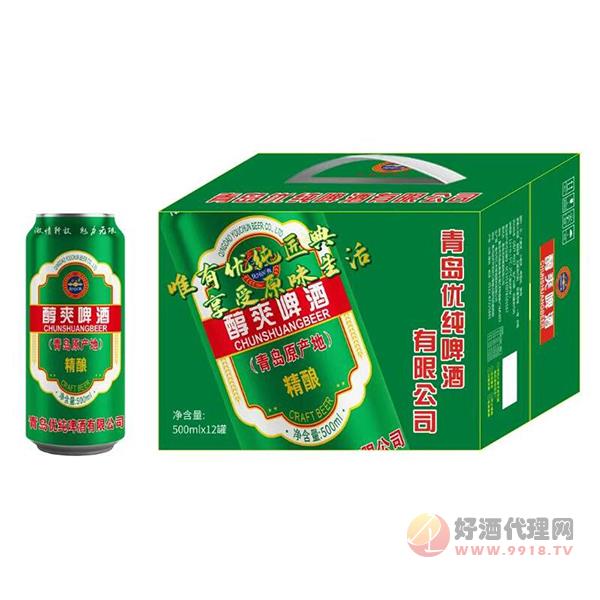 醇爽精酿啤酒500mlx12罐