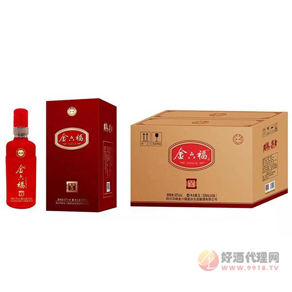 金六福陈储5白酒500mlx6盒