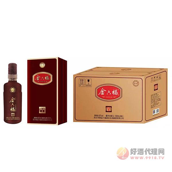 金六福陈储6白酒500mlx6盒