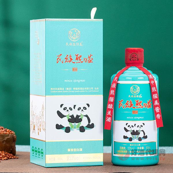 民族熊貓精品白酒53度醬香型500ml