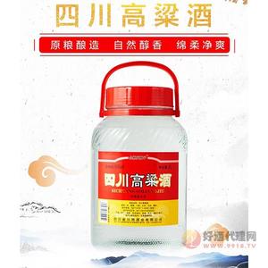 金粧川妹子四川高粱酒玻璃罐5L