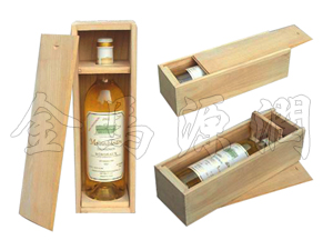 供应抽拉式松木单支酒盒