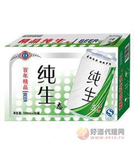 蓝舰绿纯生320ml