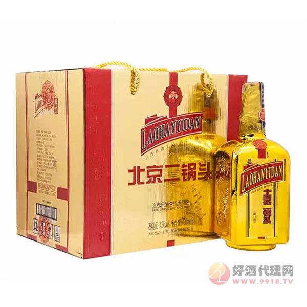 北京二锅头酒黄箱42度700mlx6瓶