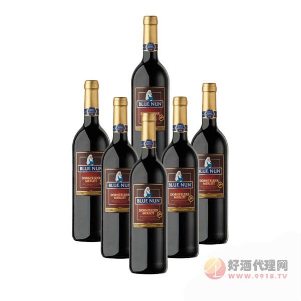 蓝仙姑当飞特美乐半干红葡萄酒2013