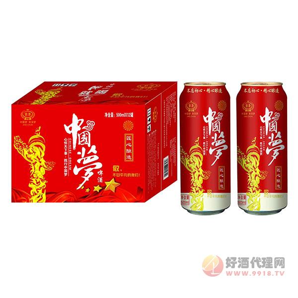 京淳中国梦系列啤酒500mlx12罐